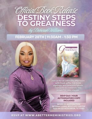 DESTINY STEPS TO GREATNESS BOOK RELEASE